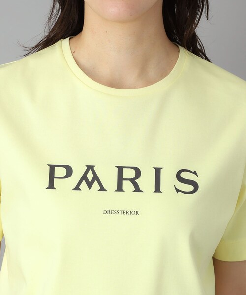 DRESSTERIOR(ドレステリア)の「【接触冷感/抗菌防臭/消臭】アイスクリアコットン PARIS Tシャツ(Tシャツ/カットソー・レディース・ホワイト/ダークグレー/ライトイエロー・34/36/38)」の12枚目の写真