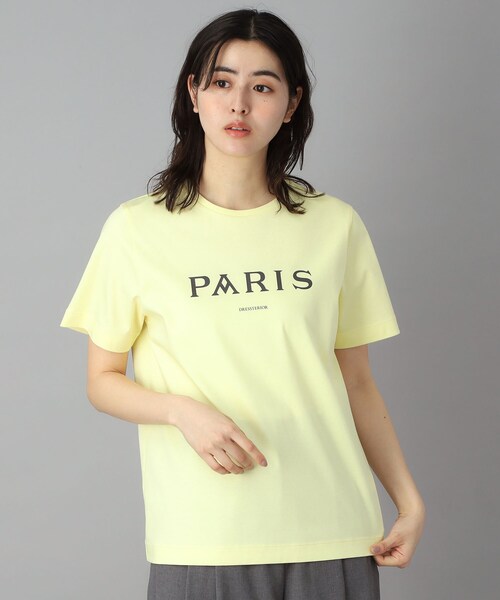 DRESSTERIOR(ドレステリア)の「【接触冷感/抗菌防臭/消臭】アイスクリアコットン PARIS Tシャツ(Tシャツ/カットソー・レディース・ホワイト/ダークグレー/ライトイエロー・34/36/38)」の16枚目の写真
