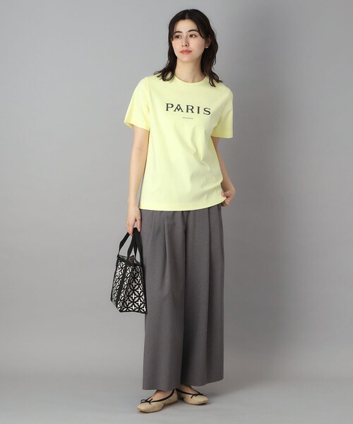 DRESSTERIOR(ドレステリア)の「【接触冷感/抗菌防臭/消臭】アイスクリアコットン PARIS Tシャツ(Tシャツ/カットソー・レディース・ホワイト/ダークグレー/ライトイエロー・34/36/38)」の17枚目の写真
