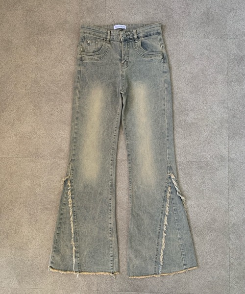 Teem Store（チームストア）の「フリンジデザインフレアデニムパンツ（デニムパンツ・レディース・ブルー・M/S）」の5枚目の写真
