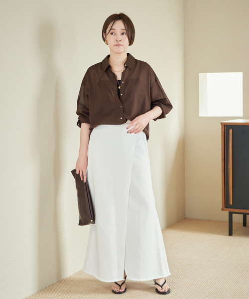new cotton sheer シャツ（シャツ/ブラウス）｜Plage（プラージュ）の
