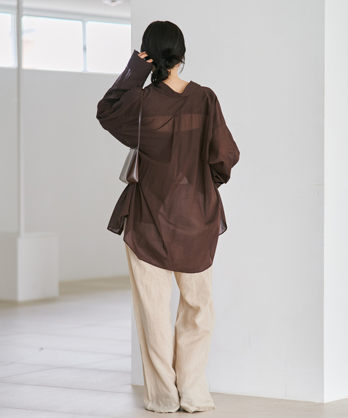 new cotton sheer シャツ（シャツ/ブラウス）｜Plage（プラージュ）の