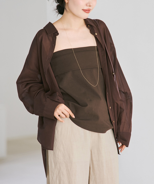 new cotton sheer シャツ（シャツ/ブラウス）｜Plage（プラージュ）の