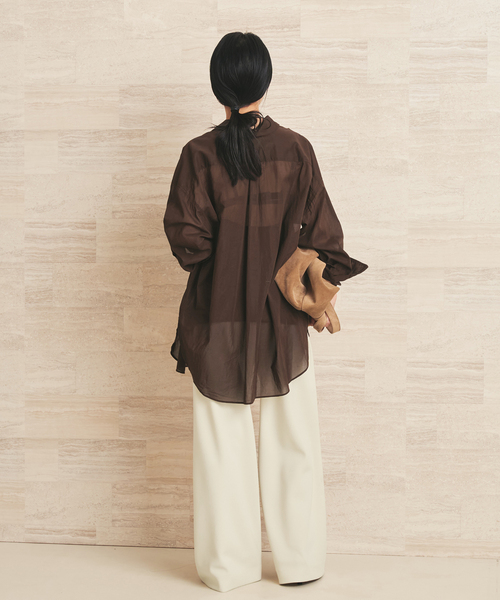 プラージュ　plage シアードライシャツ　ベージュ new cotton sheer シャツ（シャツ/ブラウス）｜Plage（プラージュ）の