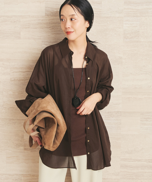 new cotton sheer シャツ（シャツ/ブラウス）｜Plage（プラージュ）の