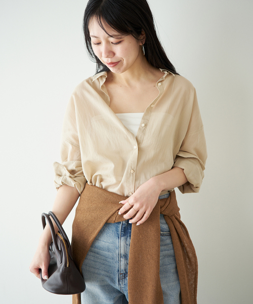 new cotton sheer シャツ（シャツ/ブラウス）｜Plage（プラージュ）の