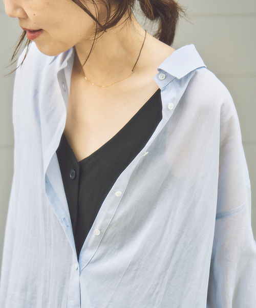 new cotton sheer シャツ（シャツ/ブラウス）｜Plage（プラージュ）の