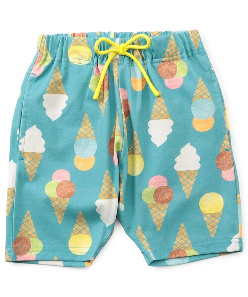 BIT'Z（ビッツ）の「【接触冷感】美味しいスウィーツ総柄ハーフパンツ（その他パンツ・キッズ・ベージュ/エメラルド・100/95/90/80/120/110）」の6枚目の写真