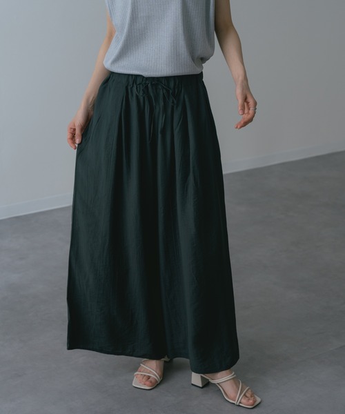 refinedworks(リファインドワークス)の「【refinedworks】美脚 を叶える 落ち感 ストレート ワイドパンツ(その他パンツ・レディース・チャコールグレー/カーキ・FREE)」の1枚目の写真