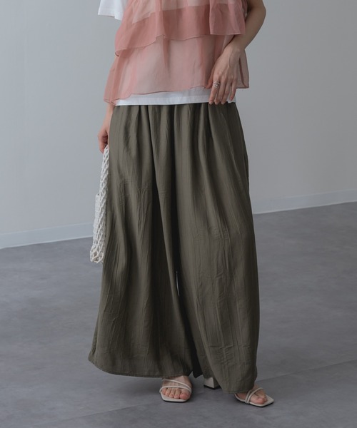 refinedworks(リファインドワークス)の「【refinedworks】美脚 を叶える 落ち感 ストレート ワイドパンツ(その他パンツ・レディース・チャコールグレー/カーキ・FREE)」の19枚目の写真