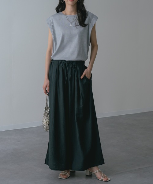 refinedworks(リファインドワークス)の「【refinedworks】美脚 を叶える 落ち感 ストレート ワイドパンツ(その他パンツ・レディース・チャコールグレー/カーキ・FREE)」の18枚目の写真