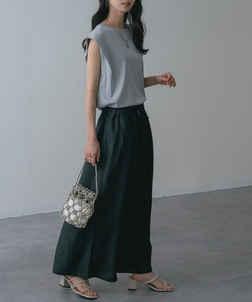 refinedworks(リファインドワークス)の「【refinedworks】美脚 を叶える 落ち感 ストレート ワイドパンツ(その他パンツ・レディース・チャコールグレー/カーキ・FREE)」の5枚目の写真