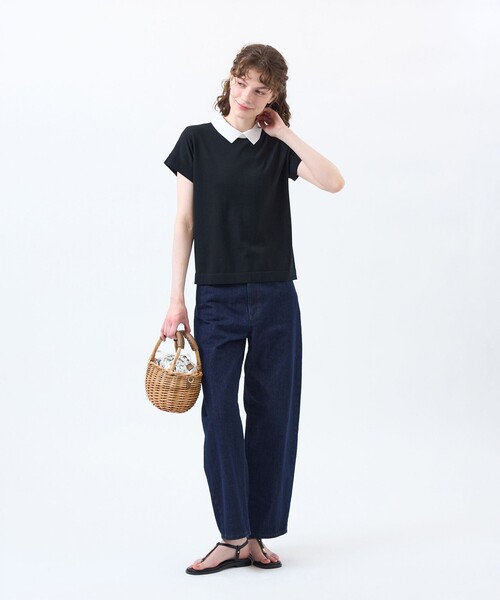 MACKINTOSH PHILOSOPHY(マッキントッシュ フィロソフィー)の「【Bicolor Knit Polo】(ポロシャツ・レディース・ブルー/カーキ/ブラック/ベージュ系その他・38)」の5枚目の写真