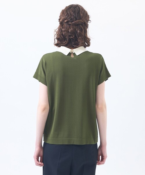 MACKINTOSH PHILOSOPHY(マッキントッシュ フィロソフィー)の「【Bicolor Knit Polo】(ポロシャツ・レディース・ブルー/カーキ/ブラック/ベージュ系その他・38)」の11枚目の写真