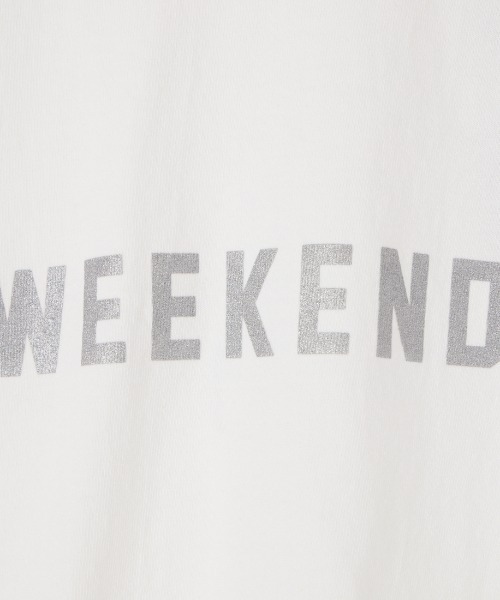 FUNG（ファング）の「[FUNG/ファング] 別注 WEEKEND カットオフ プリントTシャツ（Tシャツ/カットソー・レディース・ホワイト×シルバー/ホワイト×ピンク・M）」の21枚目の写真