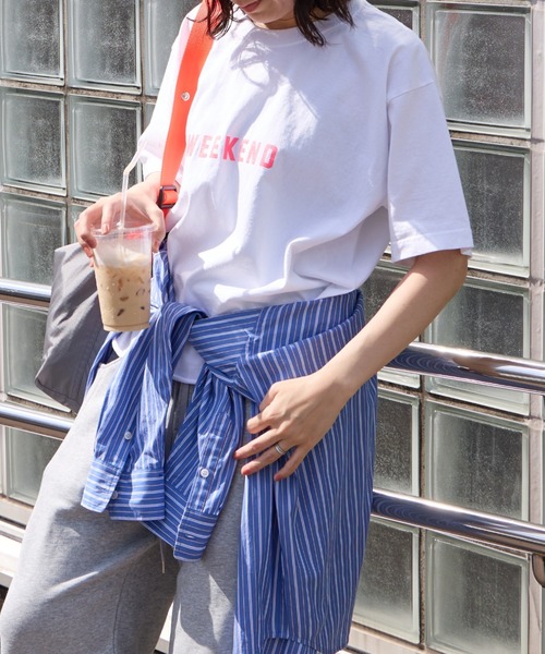 別注 WEEKEND 抽鬚印花短袖T恤