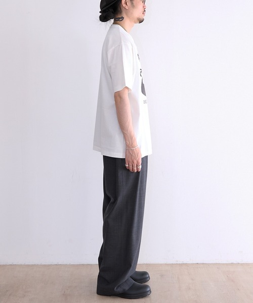 Healthknit(ヘルスニット)の「Healthknit TOMPKINS Jersey Crewneck S/S (Beethoven Print) (#218)(Tシャツ/カットソー・メンズ・オフホワイト/ヘザーグレー・MEDIUM/LARGE/X-LARGE)」の4枚目の写真