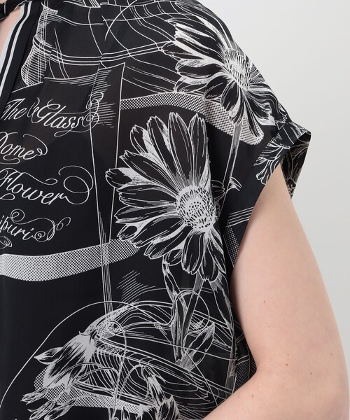 manipuri（マニプリ）の「【別注】manipuri for Ballsey Glass dome Flower ボウタイブラウス（シャツ/ブラウス・レディース・ライトブルー/ブラック系その他・36）」の9枚目の写真