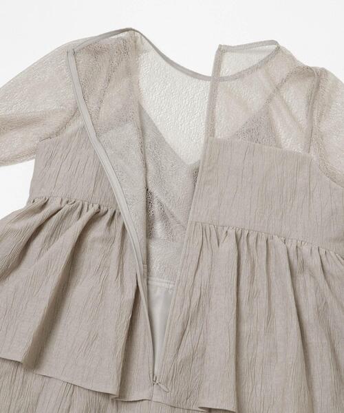 URBAN RESEARCH ROSSO WOMEN（アーバンリサーチ　ロッソ）の「kaene　レイヤードペプラムドレス（ワンピース・レディース・ライトグレー/ブルー系その他・SMALL）」の17枚目の写真