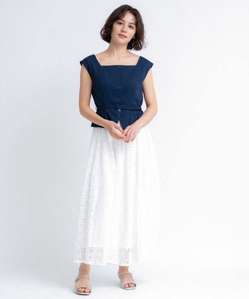 NOELA(ノエラ)の「ジレライクドッキングワンピース(ワンピース・レディース・ベージュ/ネイビー・S/M)」の5枚目の写真