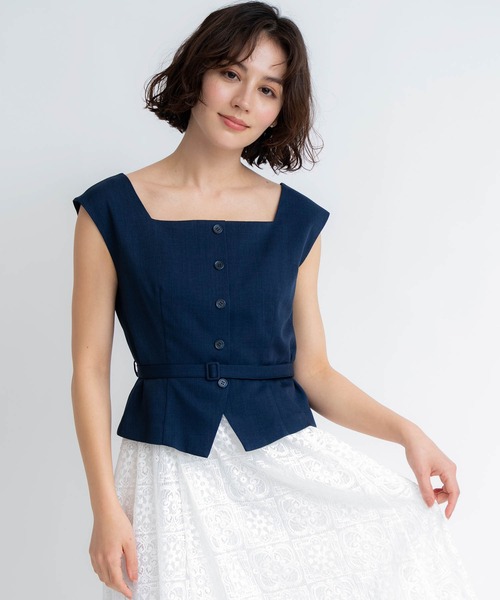 NOELA(ノエラ)の「ジレライクドッキングワンピース(ワンピース・レディース・ベージュ/ネイビー・S/M)」の10枚目の写真