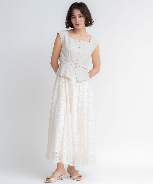 NOELA(ノエラ)の「ジレライクドッキングワンピース(ワンピース・レディース・ベージュ/ネイビー・S/M)」の14枚目の写真