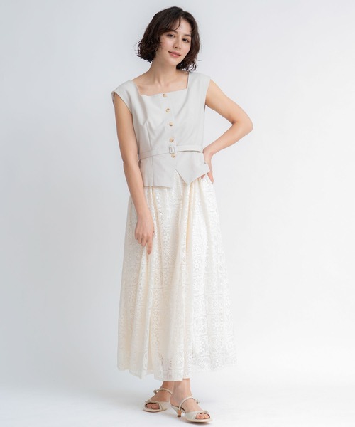 NOELA(ノエラ)の「ジレライクドッキングワンピース(ワンピース・レディース・ベージュ/ネイビー・S/M)」の15枚目の写真