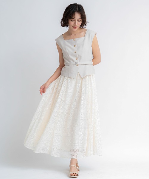 NOELA(ノエラ)の「ジレライクドッキングワンピース(ワンピース・レディース・ベージュ/ネイビー・S/M)」の17枚目の写真