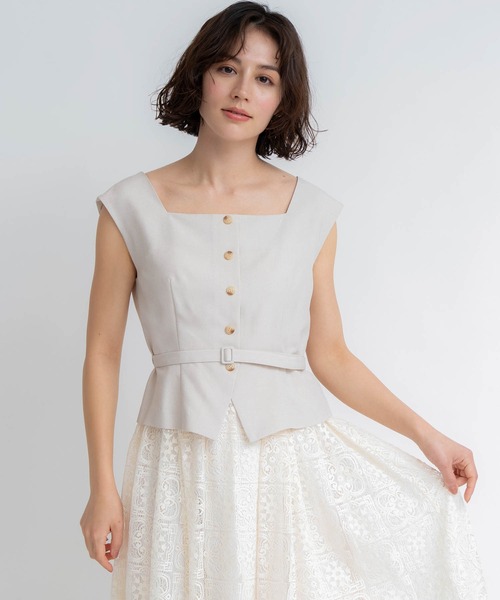 NOELA(ノエラ)の「ジレライクドッキングワンピース(ワンピース・レディース・ベージュ/ネイビー・S/M)」の18枚目の写真