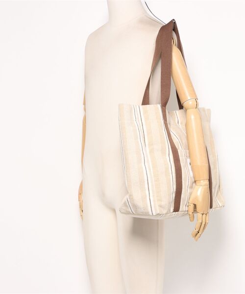ROXY（ロキシー）の「ROXY SURF SALT&SUN TOTE BAG トートバッグ 【2026年夏モデル】/ロキシーストライプバッグ（トートバッグ・レディース・ホワイト/ネイビー/オレンジ・FREE）」の6枚目の写真