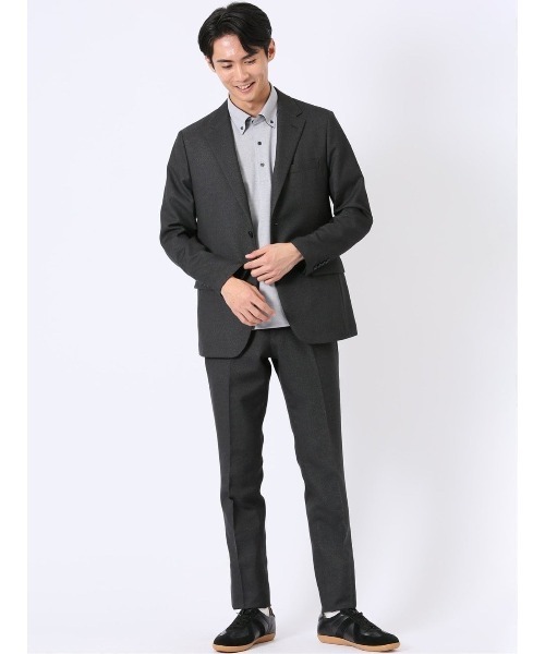 m.f.editorial(エムエフエディトリアル)の「【ストレッチ 吸水速乾 防シワ ウォッシャブル】m.f.エディトリアル メンズ アバントドライ スリム ノータック ビジネス スラックス パンツ デニム調(セットアップ可能)(スーツパンツ・メンズ・ブラック/ネイビー・X-LARGE/LARGE/MEDIUM)」の20枚目の写真