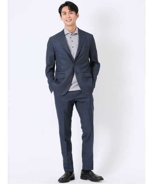m.f.editorial(エムエフエディトリアル)の「【ストレッチ 吸水速乾 防シワ ウォッシャブル】m.f.エディトリアル メンズ アバントドライ スリム ノータック ビジネス スラックス パンツ デニム調(セットアップ可能)(スーツパンツ・メンズ・ブラック/ネイビー・X-LARGE/LARGE/MEDIUM)」の10枚目の写真