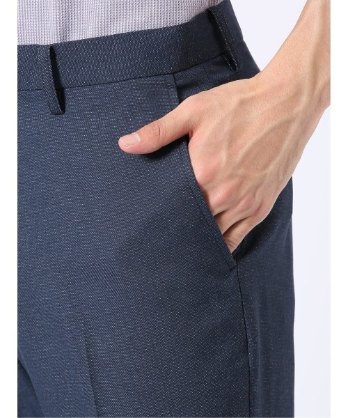 m.f.editorial(エムエフエディトリアル)の「【ストレッチ 吸水速乾 防シワ ウォッシャブル】m.f.エディトリアル メンズ アバントドライ スリム ノータック ビジネス スラックス パンツ デニム調(セットアップ可能)(スーツパンツ・メンズ・ブラック/ネイビー・X-LARGE/LARGE/MEDIUM)」の6枚目の写真
