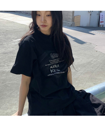 ロゴサークルオーバーサイズ半袖Tシャツ(2カラー)