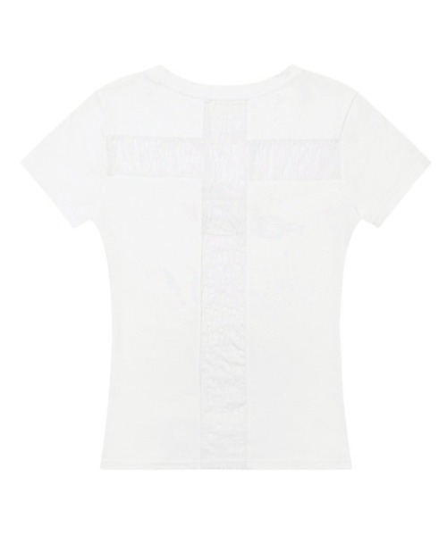 FANCY CLUB(ファンシークラブ)の「【FANCY CLUB】BACK CROSS TEE / 【ファンシークラブ】バッククロスレース半袖Tシャツ(Tシャツ/カットソー・レディース・ホワイト/ミント/ブラック・ONE SIZE)」の10枚目の写真