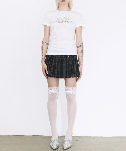 FANCY CLUB(ファンシークラブ)の「【FANCY CLUB】BACK CROSS TEE / 【ファンシークラブ】バッククロスレース半袖Tシャツ(Tシャツ/カットソー・レディース・ホワイト/ミント/ブラック・ONE SIZE)」の6枚目の写真