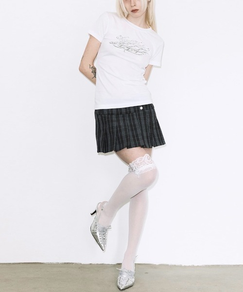 FANCY CLUB(ファンシークラブ)の「【FANCY CLUB】BACK CROSS TEE / 【ファンシークラブ】バッククロスレース半袖Tシャツ(Tシャツ/カットソー・レディース・ホワイト/ミント/ブラック・ONE SIZE)」の5枚目の写真