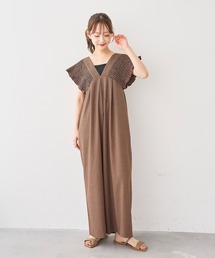 mil（ミル）の「シャーリング オールインワン【587207】（サロペット/オーバーオール）」