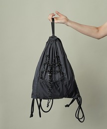 FAHRT（ファート）の「【FAHRT】(ファート) A4収納可能 撥水加工 ロゴ刺繍 ドローコード ナップサック（エコバッグ/サブバッグ）」