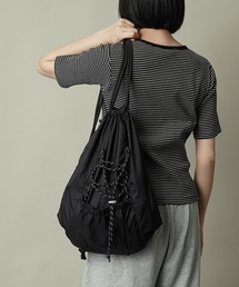 FAHRT（ファート）の「【FAHRT】(ファート) A4収納可能 撥水加工 ロゴ刺繍 ドローコード ナップサック（エコバッグ/サブバッグ）」