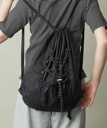 FAHRT（ファート）の「【FAHRT】(ファート) A4収納可能 撥水加工 ロゴ刺繍 ドローコード ナップサック（バックパック/リュック）」