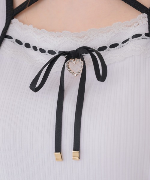 couture BY ROJITA（クチュールバイロジータ）の「ボレロ風リボントップス（Tシャツ/カットソー・レディース・ブラック/ホワイト/グレー・FREE）」の21枚目の写真