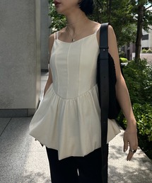 Ameri（アメリ）の「MEDI RIB BALLOON HEM CAMI TOP（キャミソール）」