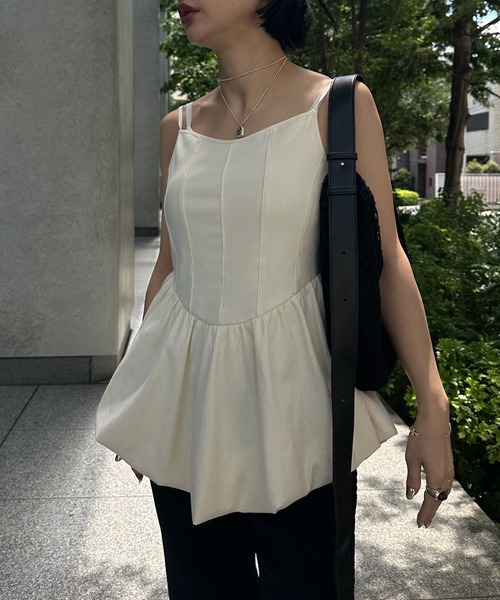 MEDI RIB BALLOON HEM CAMI TOP（キャミソール）｜Ameri（アメリ）の