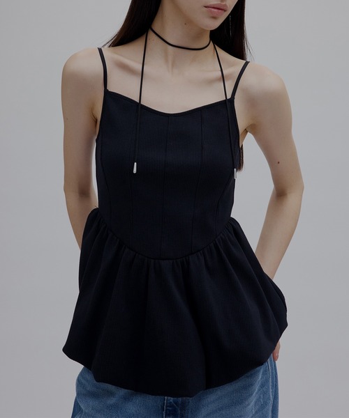 MEDI RIB BALLOON HEM CAMI TOP（キャミソール）｜Ameri（アメリ）の