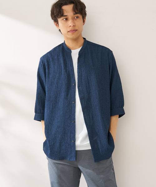 B.C STOCK(ベーセーストック)の「ヨウリュウシチブソデシャツ(シャツ/ブラウス・メンズ・ホワイト/グリーン/イエロー/ネイビー・MEDIUM/LARGE)」の14枚目の写真
