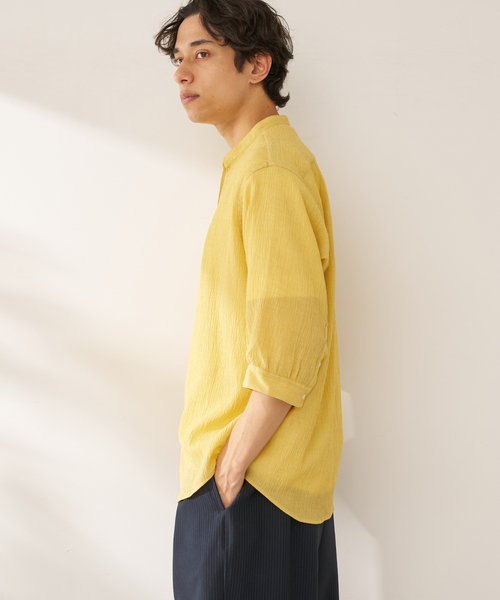 B.C STOCK(ベーセーストック)の「ヨウリュウシチブソデシャツ(シャツ/ブラウス・メンズ・ホワイト/グリーン/イエロー/ネイビー・MEDIUM/LARGE)」の20枚目の写真