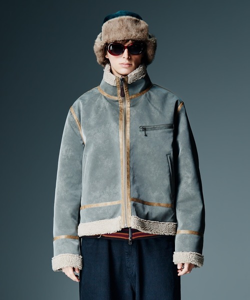 glamb(グラム)の「Synth Mouton Reversible Jacket / シンセムートンリバーシブルジャケット(ムートンコート・メンズ・ブラック/グレー・S/M/L)」の11枚目の写真