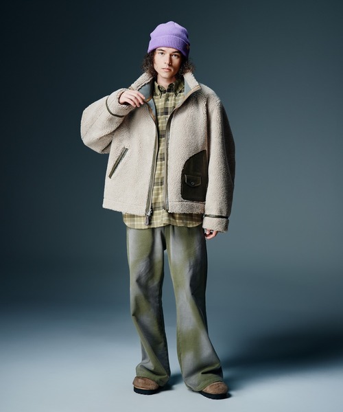 glamb(グラム)の「Synth Mouton Reversible Jacket / シンセムートンリバーシブルジャケット(ムートンコート・メンズ・ブラック/グレー・S/M/L)」の22枚目の写真