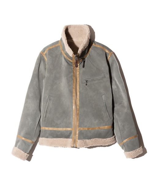 glamb(グラム)の「Synth Mouton Reversible Jacket / シンセムートンリバーシブルジャケット(ムートンコート・メンズ・ブラック/グレー・S/M/L)」の4枚目の写真